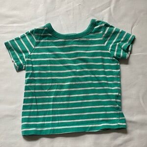 Hanna Andersson Teal Striped Kids Shirt